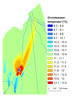 Grundwassertemperaturfeld